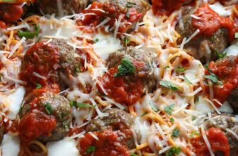 Easy Baked Spaghetti and Meatballs