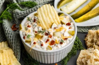 Bacon-Wrapped Dill Pickle Dip – The Stay At Home Chef