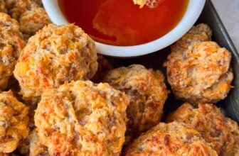 Easy Pancake Sausage Balls Recipe with Maple Syrup